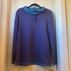 FIREFLY purple funnel neck sweater with pockets
